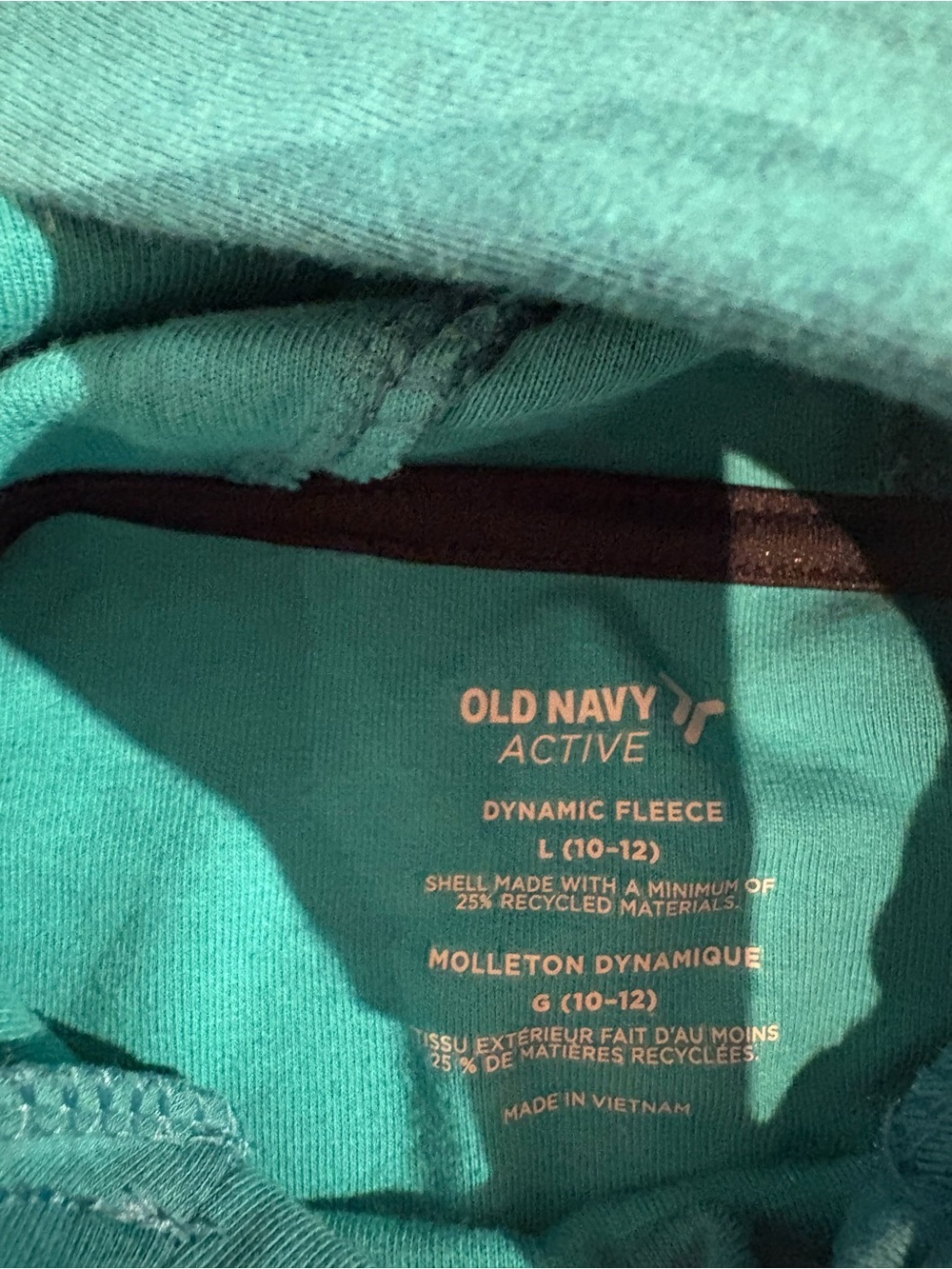 Old Navy Teal Active Dynamic Fleece Hoodie - Picture 3 of 3